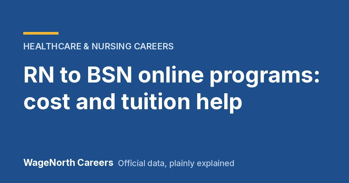 RN to BSN online programs: cost and tuition help