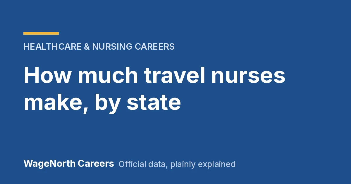 How much travel nurses make, by state