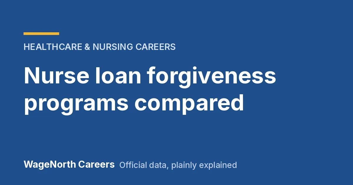 Nurse loan forgiveness programs compared