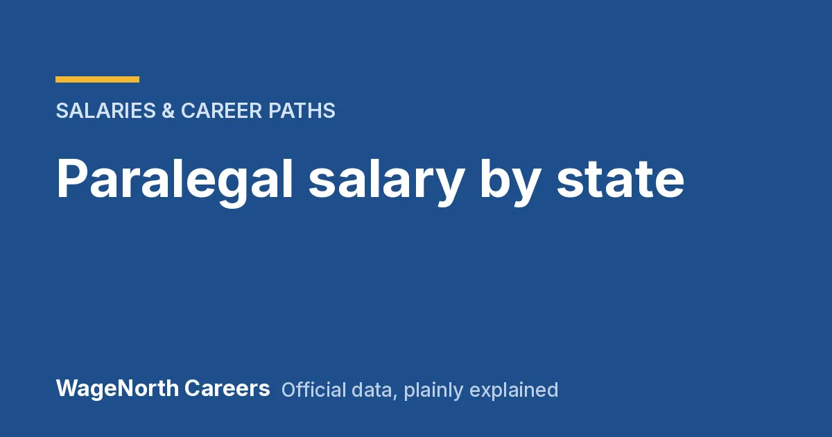 Paralegal salary by state